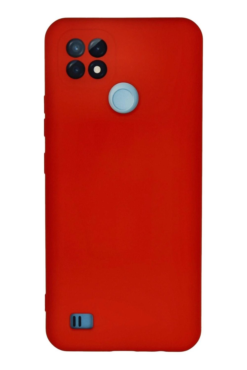 Mey İthalat®  Realme C21 Kılıf Nano içi Kadife Silikon - Kırmızı