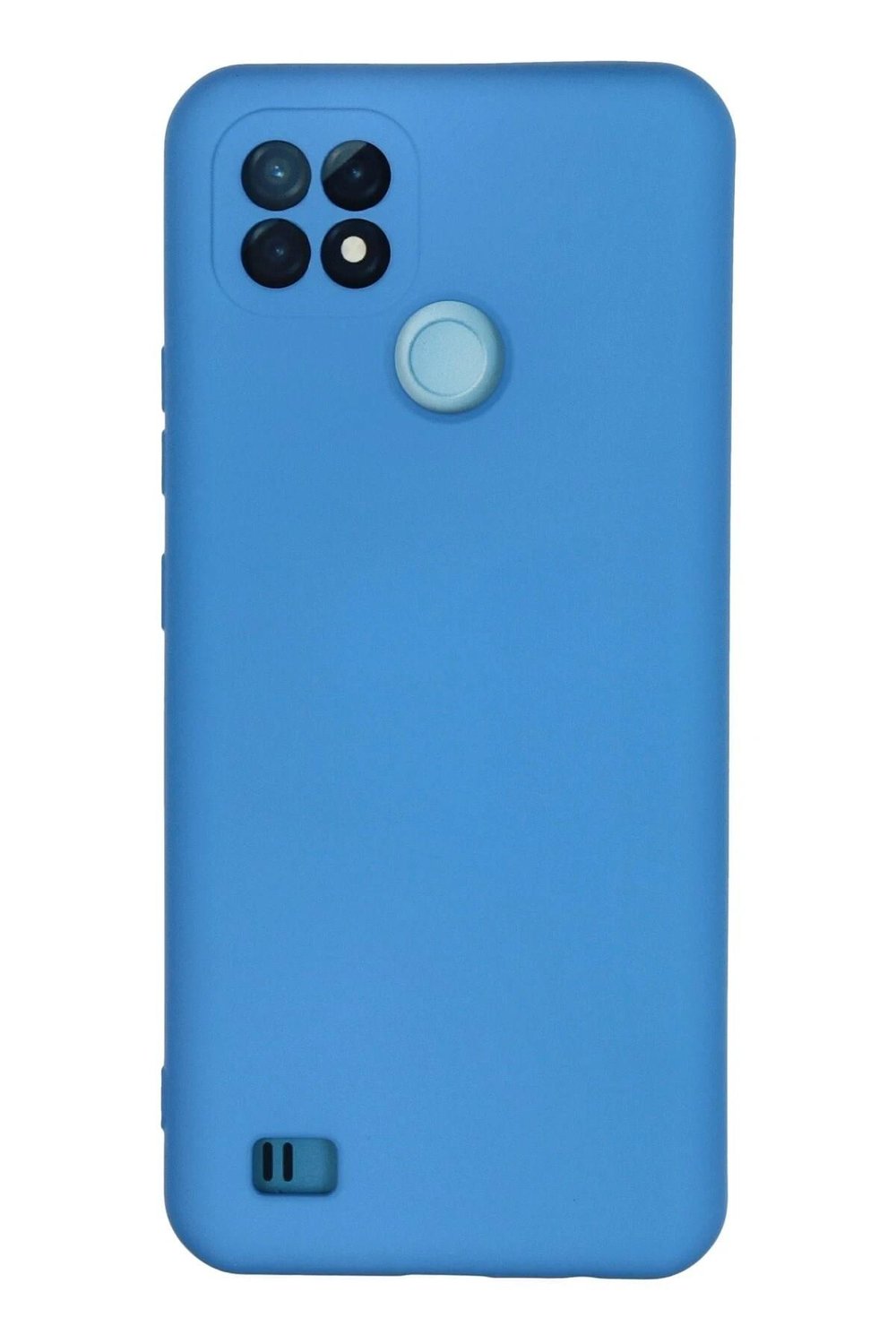Mey İthalat®  Realme C21 Kılıf Nano içi Kadife Silikon - Mavi