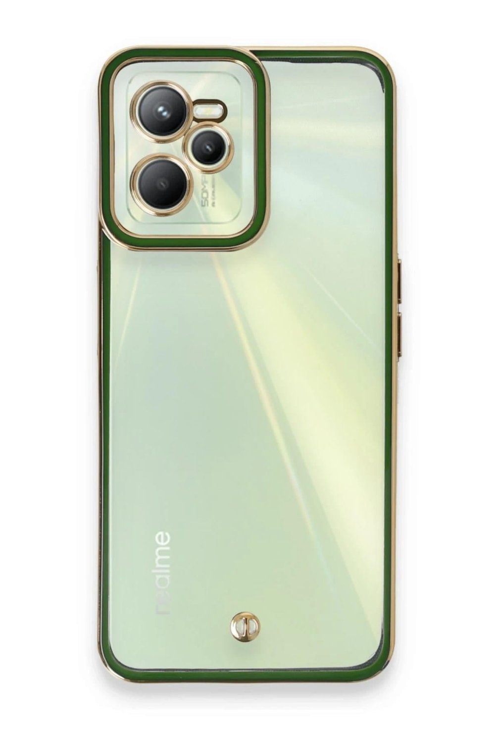 Mey İthalat®  Realme C35 Kılıf Liva Lens Silikon - Yeşil
