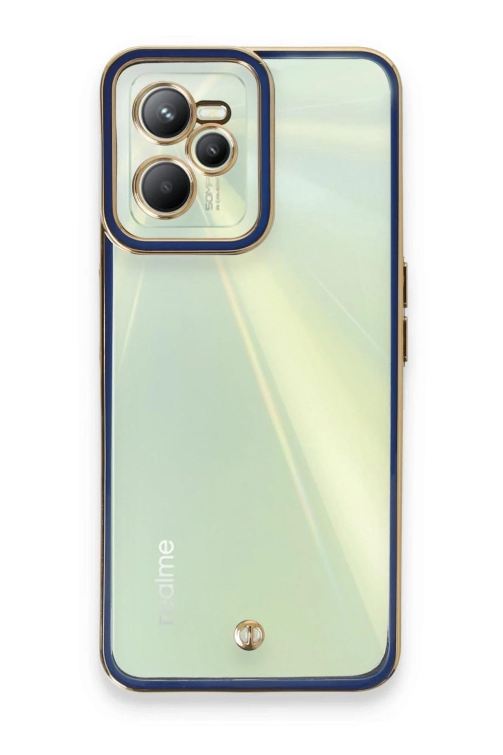 Mey İthalat®  Realme C35 Kılıf Liva Lens Silikon - Mavi