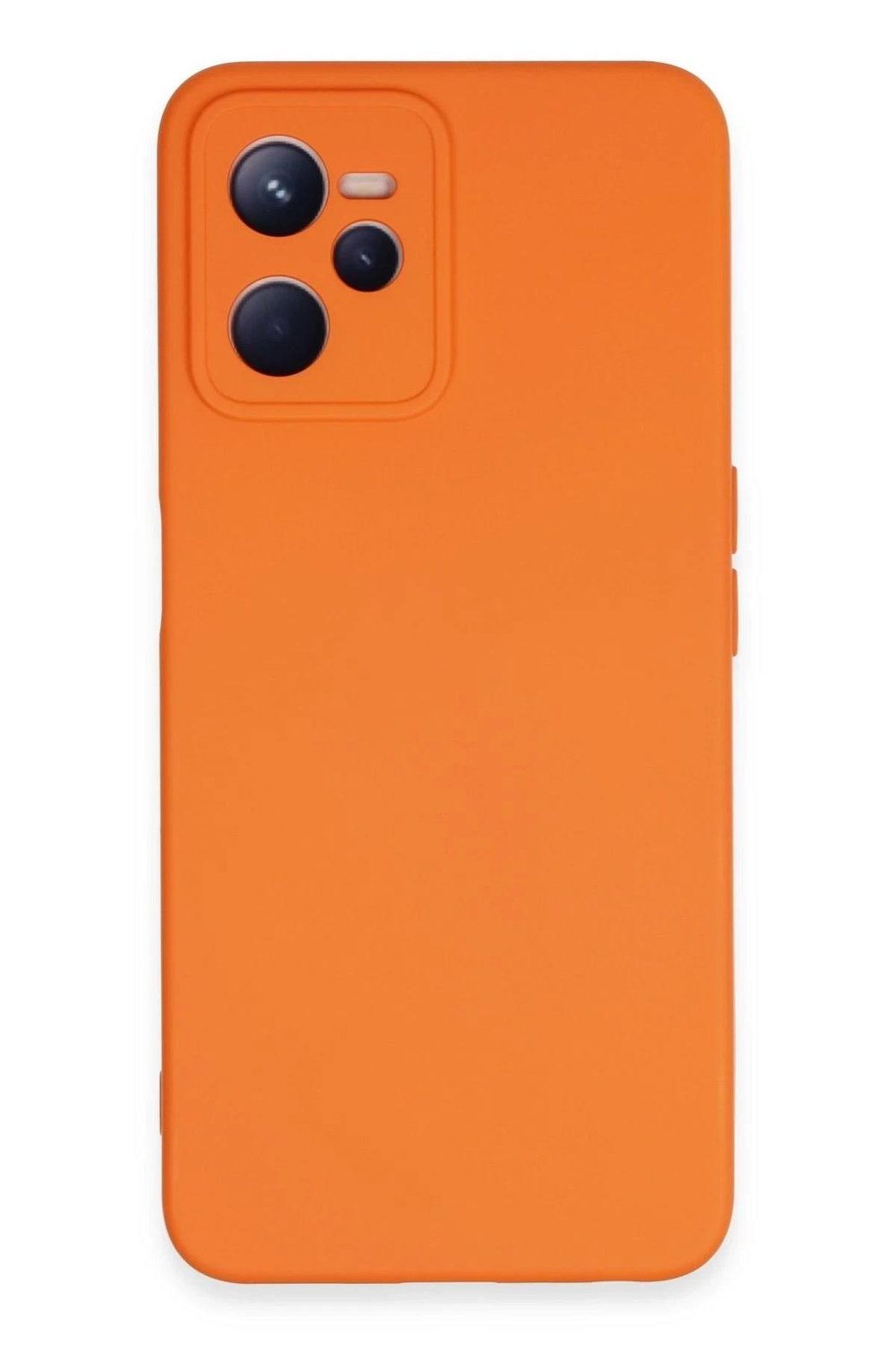 Mey İthalat®  Realme C35 Kılıf Nano içi Kadife Silikon - Turuncu