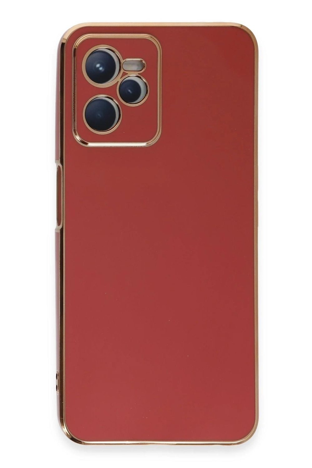 Mey İthalat®  Realme C35 Kılıf Volet Silikon - Kırmızı