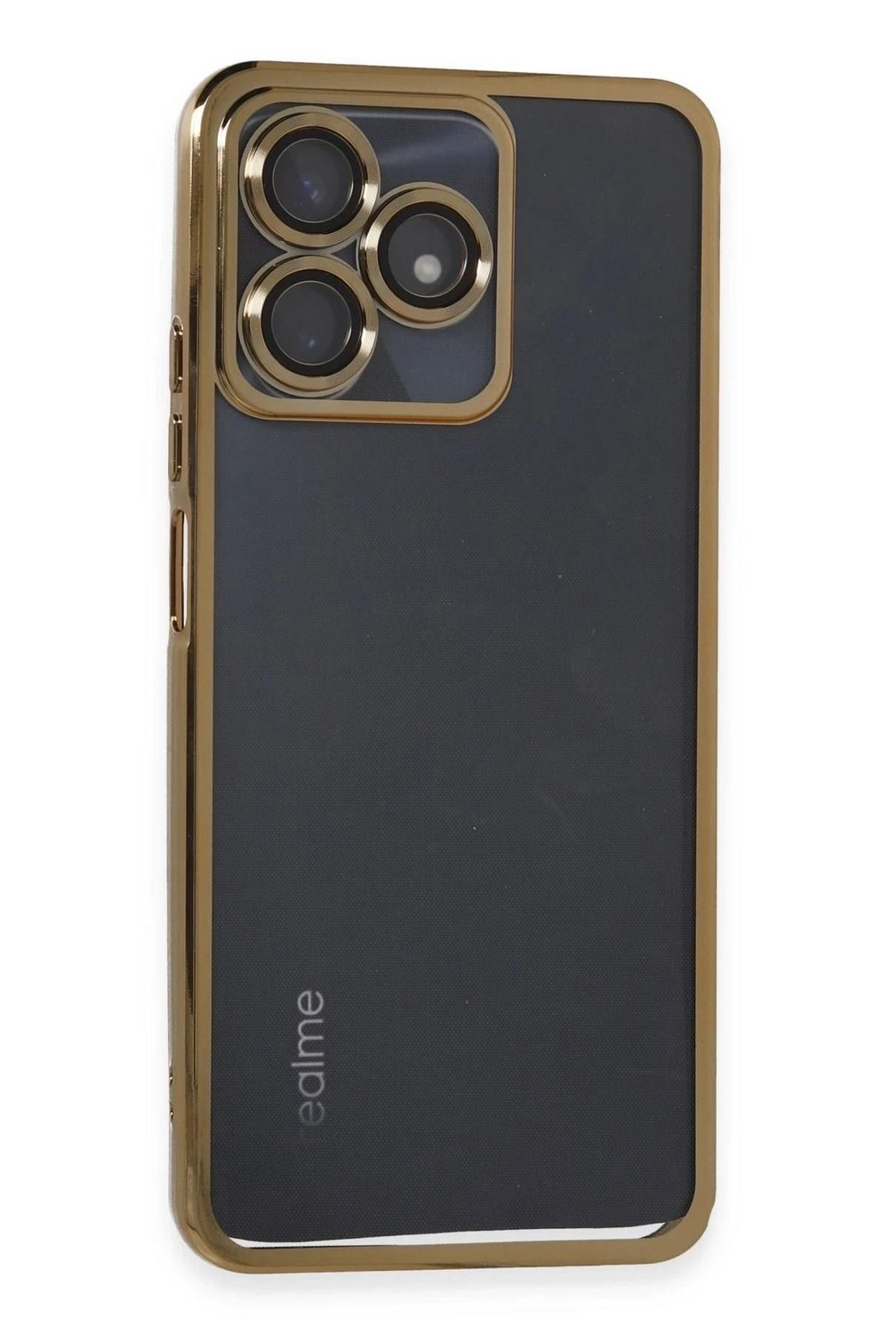 Mey İthalat®  Realme C53 Kılıf  Lensli Silikon - Gold