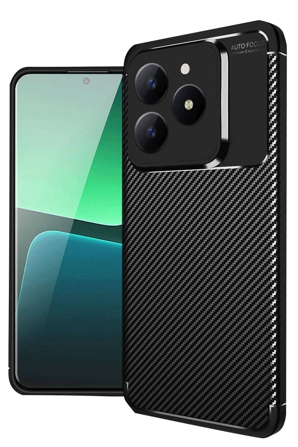 Mey İthalat®  Realme C61 Kılıf Auto Focus Karbon Kapak - Siyah