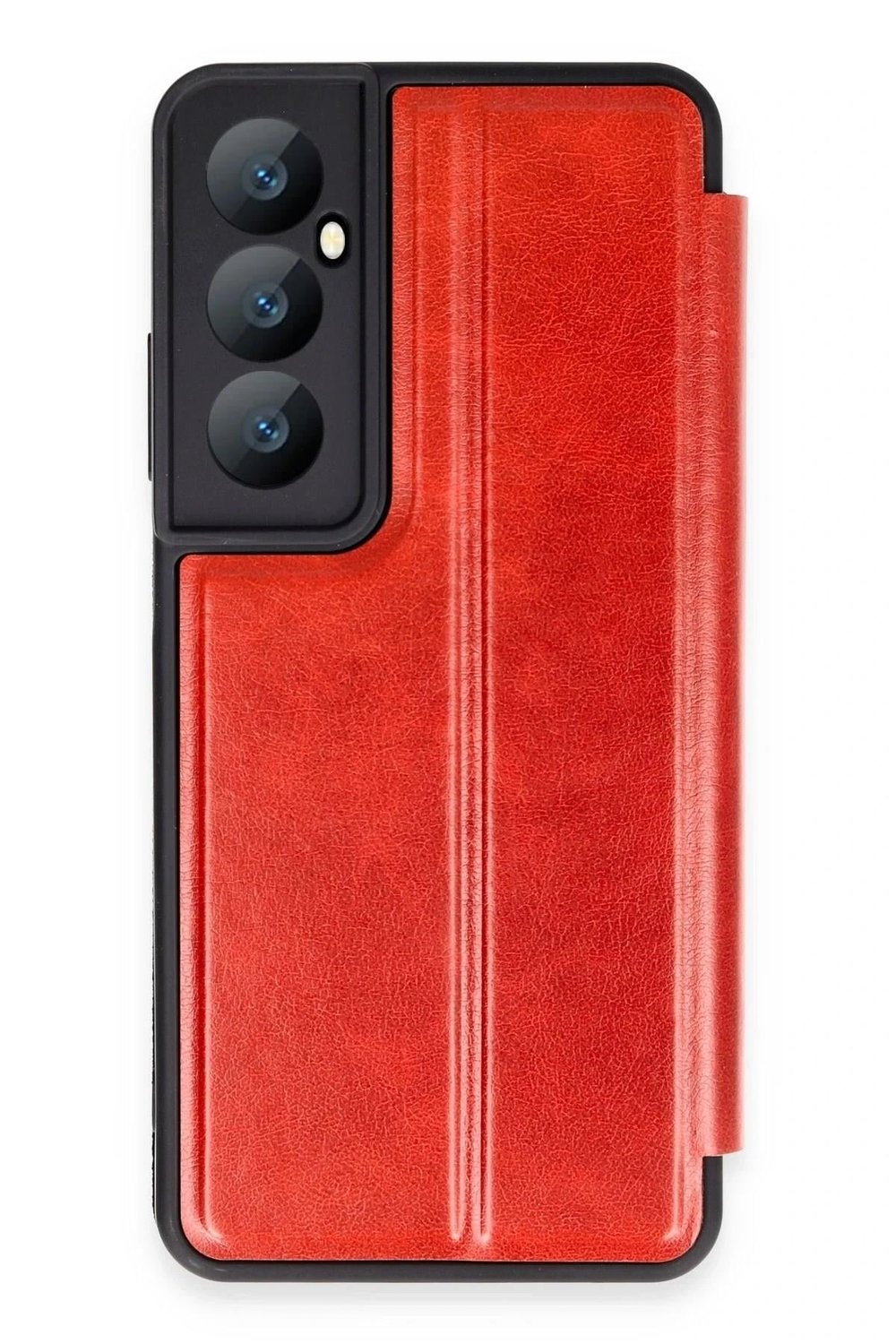Mey İthalat®  Realme C65 Kılıf Flip Cover - Kırmızı