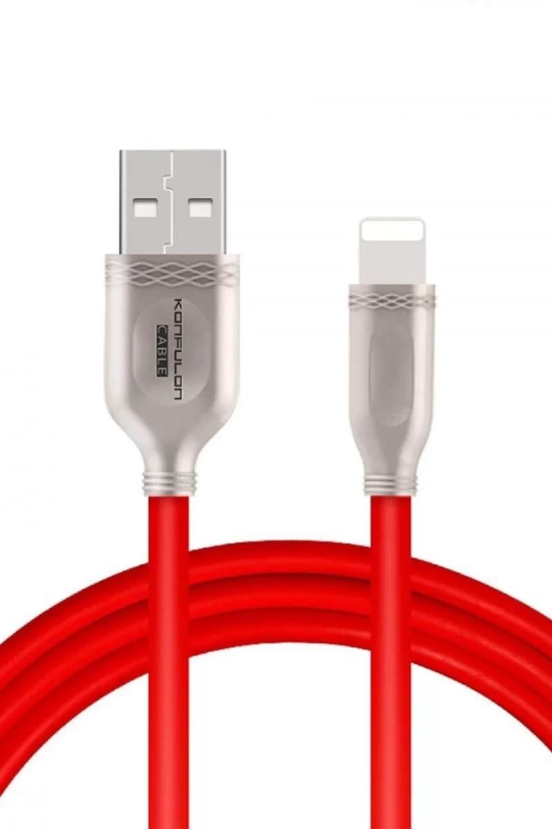 Mey İthalat®  S48 Lightning Kablo iphone Uyumlu 1M 3A - Kırmızı