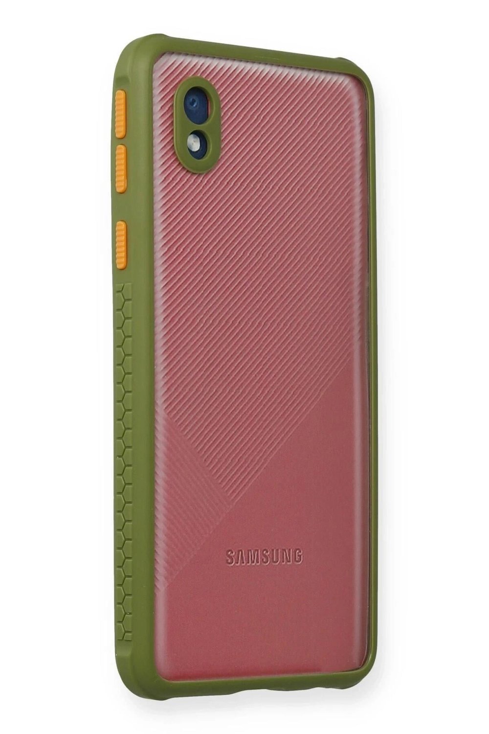 Mey İthalat®  Samsung Galaxy A01 Core Kılıf Miami Şeffaf Silikon - Yeşil