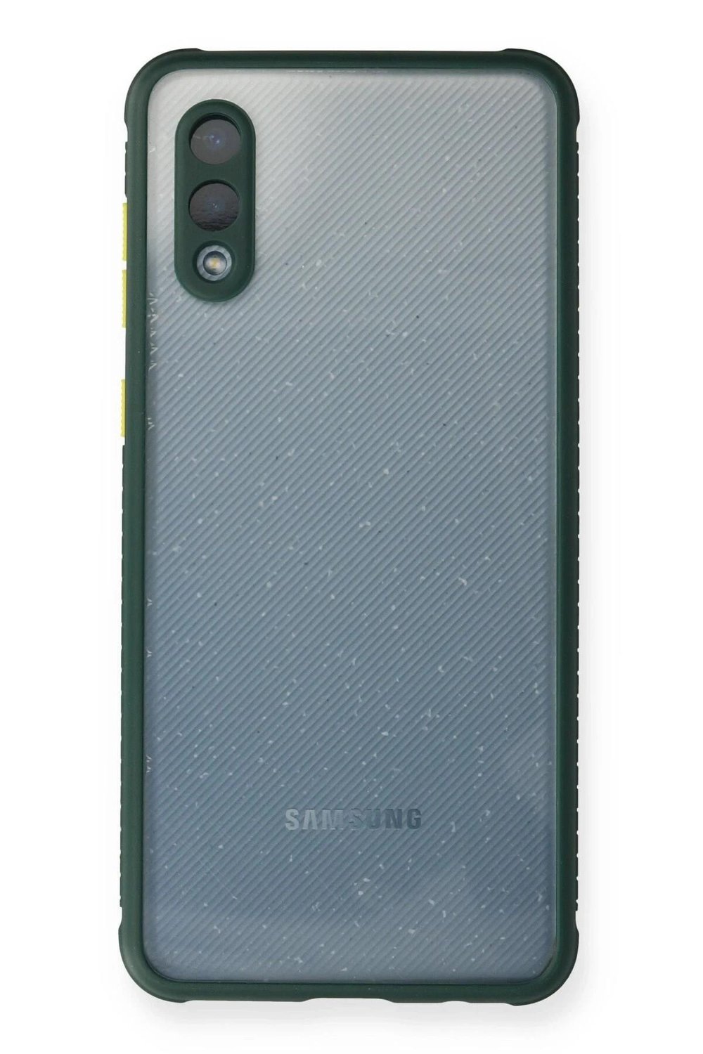Mey İthalat®  Samsung Galaxy A02 Kılıf Miami Şeffaf Silikon - Koyu Yeşil