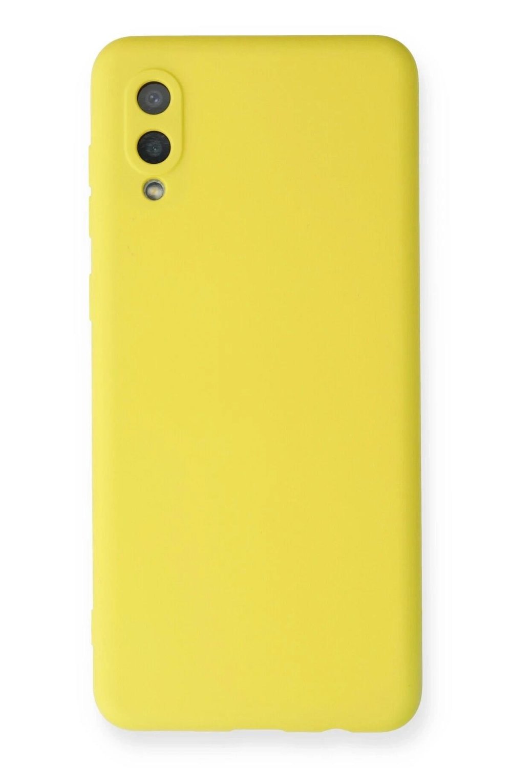 Mey İthalat®  Samsung Galaxy A02 Kılıf Nano içi Kadife Silikon - Sarı