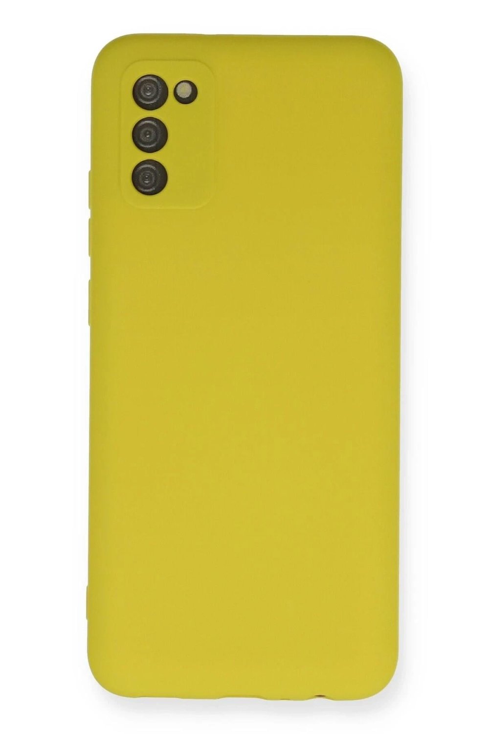 Mey İthalat®  Samsung Galaxy A02S Kılıf Nano içi Kadife Silikon - Sarı