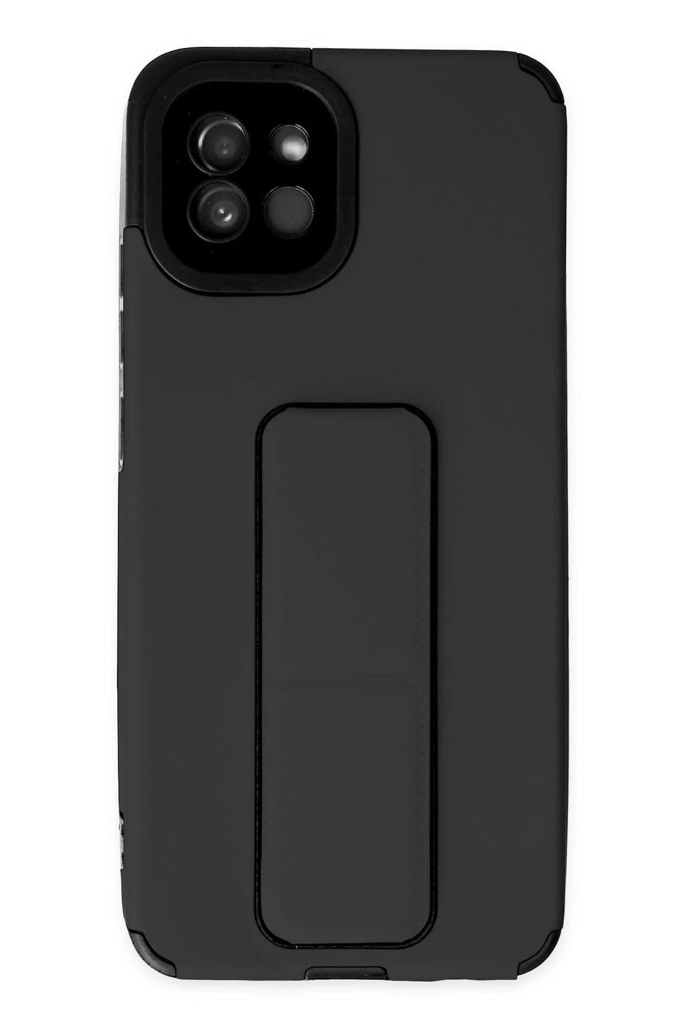 Mey İthalat®  Samsung Galaxy A03 Kılıf Mega Standlı Silikon - Siyah