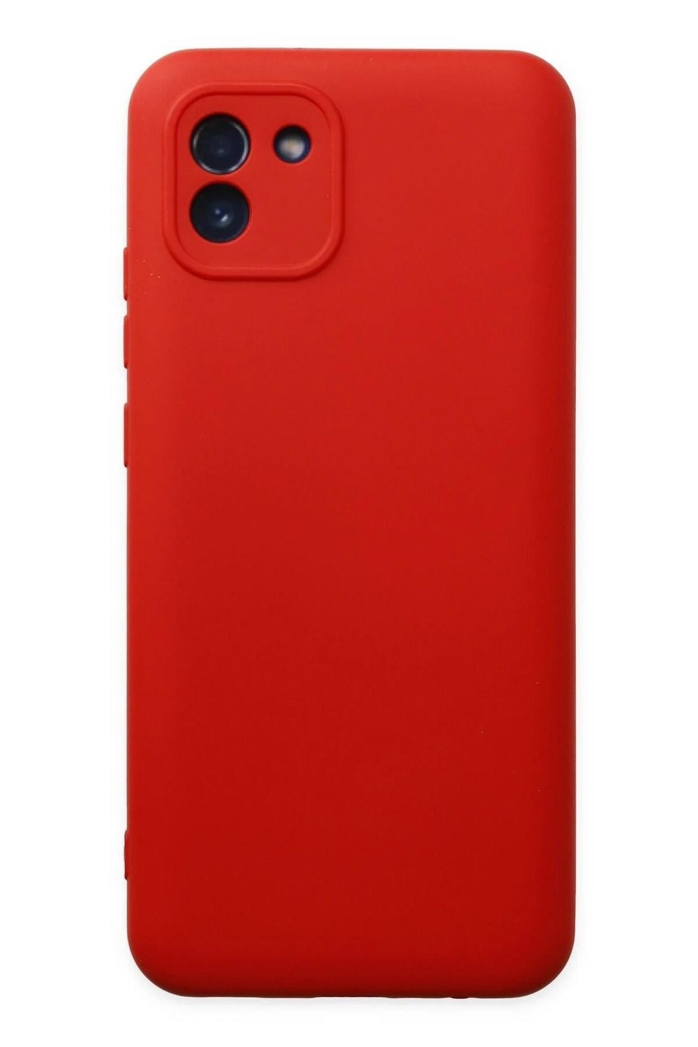 Mey İthalat®  Samsung Galaxy A03 Kılıf Nano içi Kadife Silikon - Kırmızı