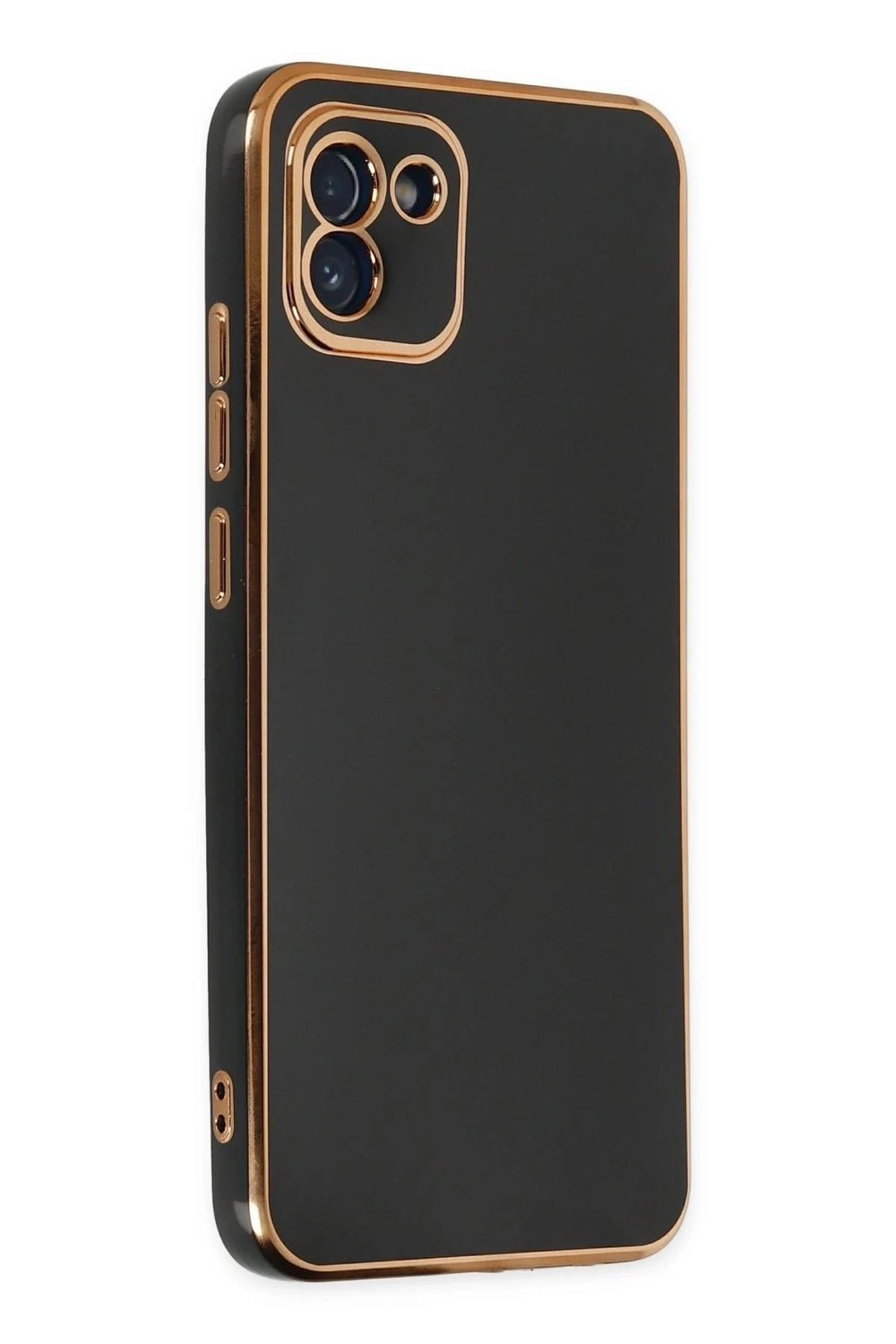 Mey İthalat®  Samsung Galaxy A03 Kılıf Volet Silikon - Siyah