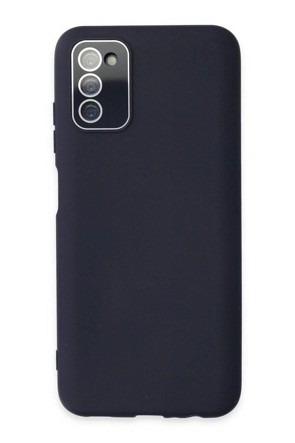 Mey İthalat®  Samsung Galaxy A03S Kılıf Lansman Glass Kapak - Lacivert