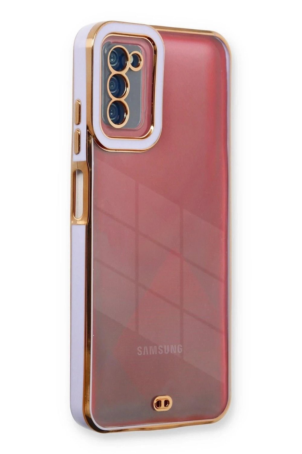 Mey İthalat®  Samsung Galaxy A03S Kılıf Liva Lens Silikon - Lila