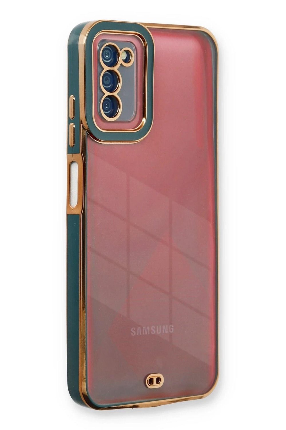 Mey İthalat®  Samsung Galaxy A03S Kılıf Liva Lens Silikon - Yeşil
