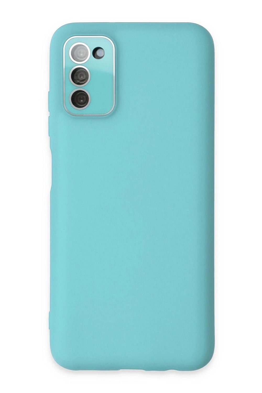 Mey İthalat®  Samsung Galaxy A03S Kılıf Lansman Glass Kapak - Turkuaz