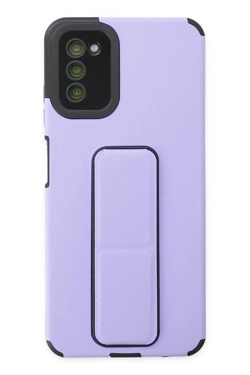 Mey İthalat®  Samsung Galaxy A03S Kılıf Mega Standlı Silikon - Lila