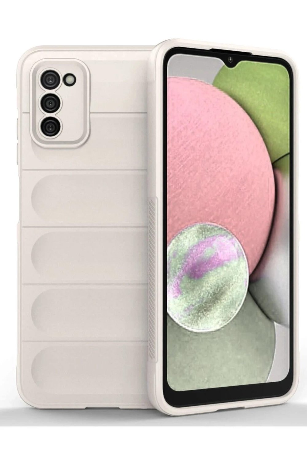 Mey İthalat®  Samsung Galaxy A03S Kılıf Optimum Silikon - Krem