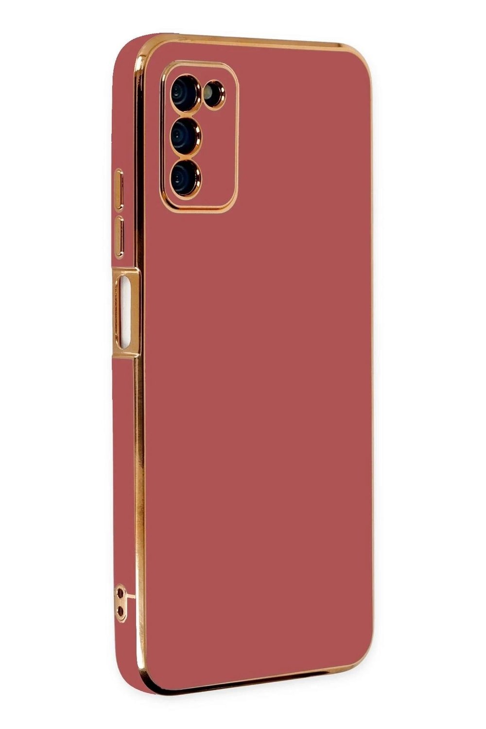 Mey İthalat®  Samsung Galaxy A03S Kılıf Volet Silikon - Kırmızı