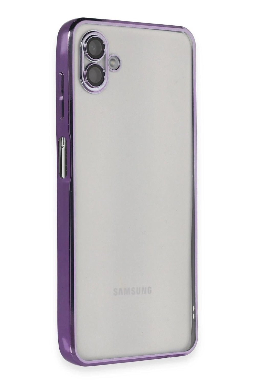 Mey İthalat®  Samsung Galaxy A04 Kılıf  Lensli Silikon - Mor