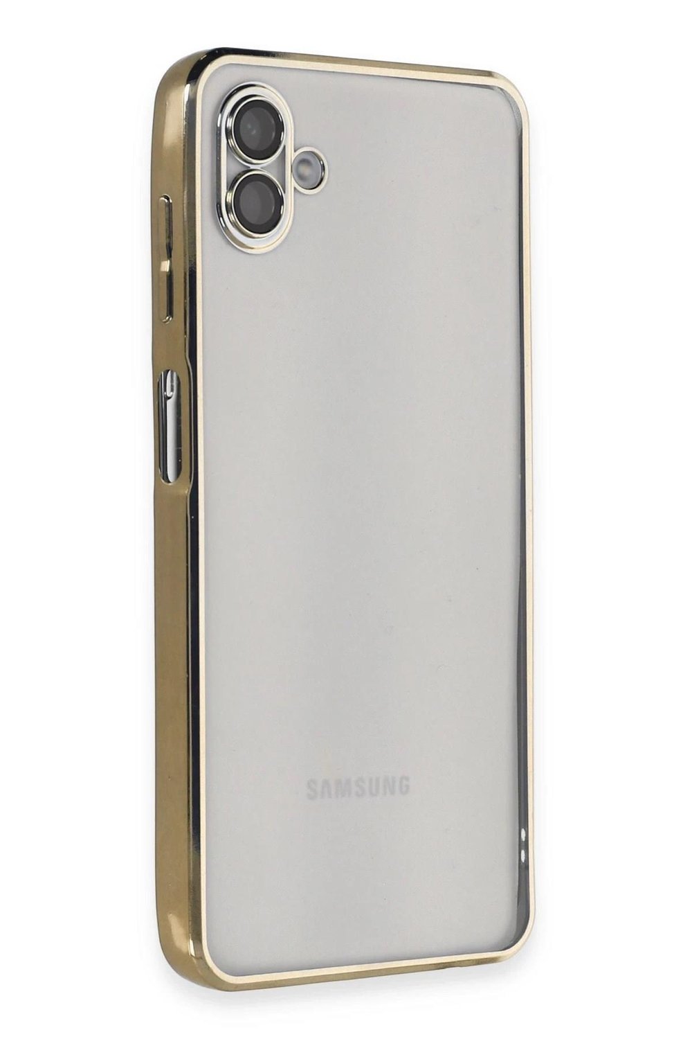 Mey İthalat®  Samsung Galaxy A04 Kılıf  Lensli Silikon - Gold