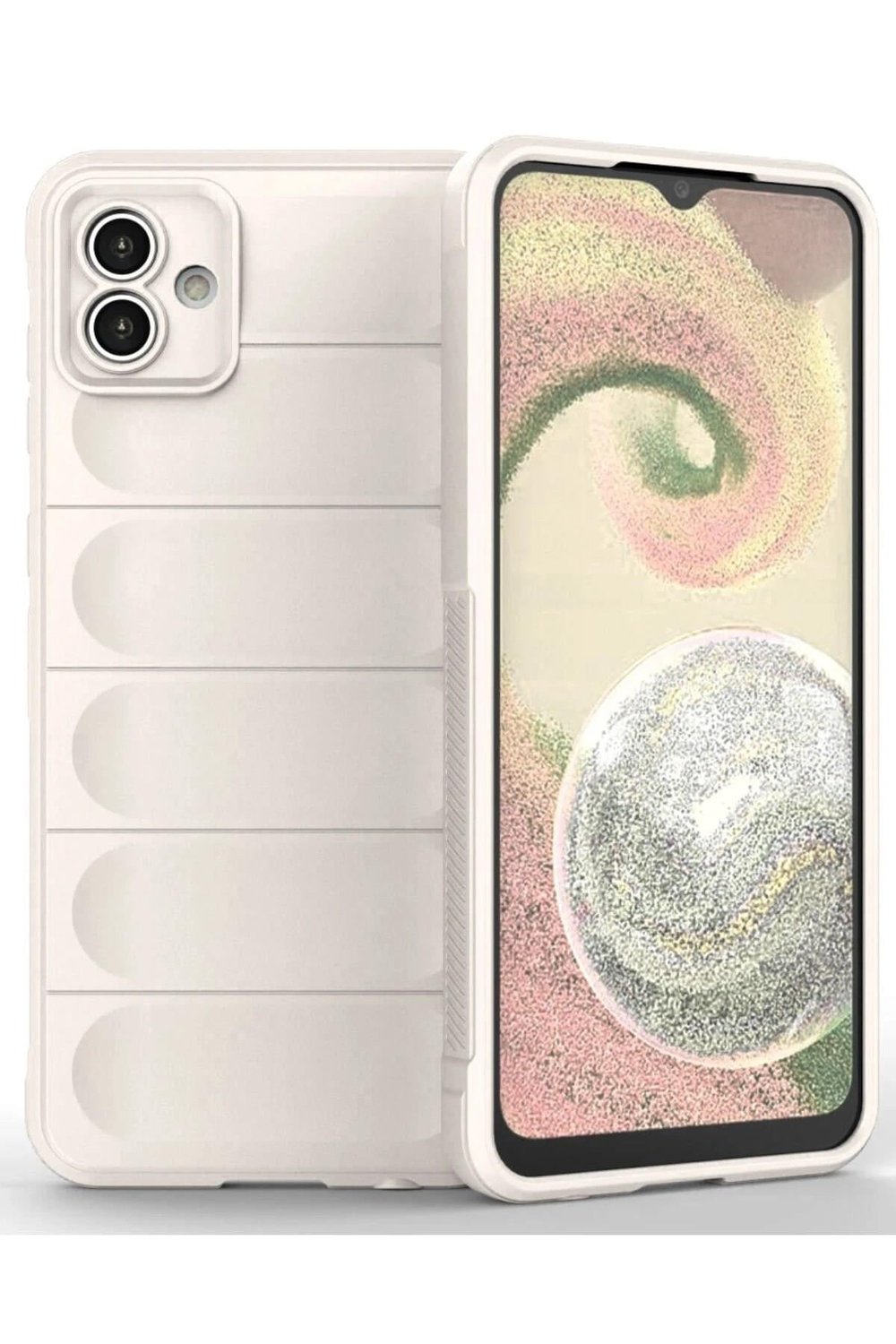 Mey İthalat®  Samsung Galaxy A04 Kılıf Optimum Silikon - Krem