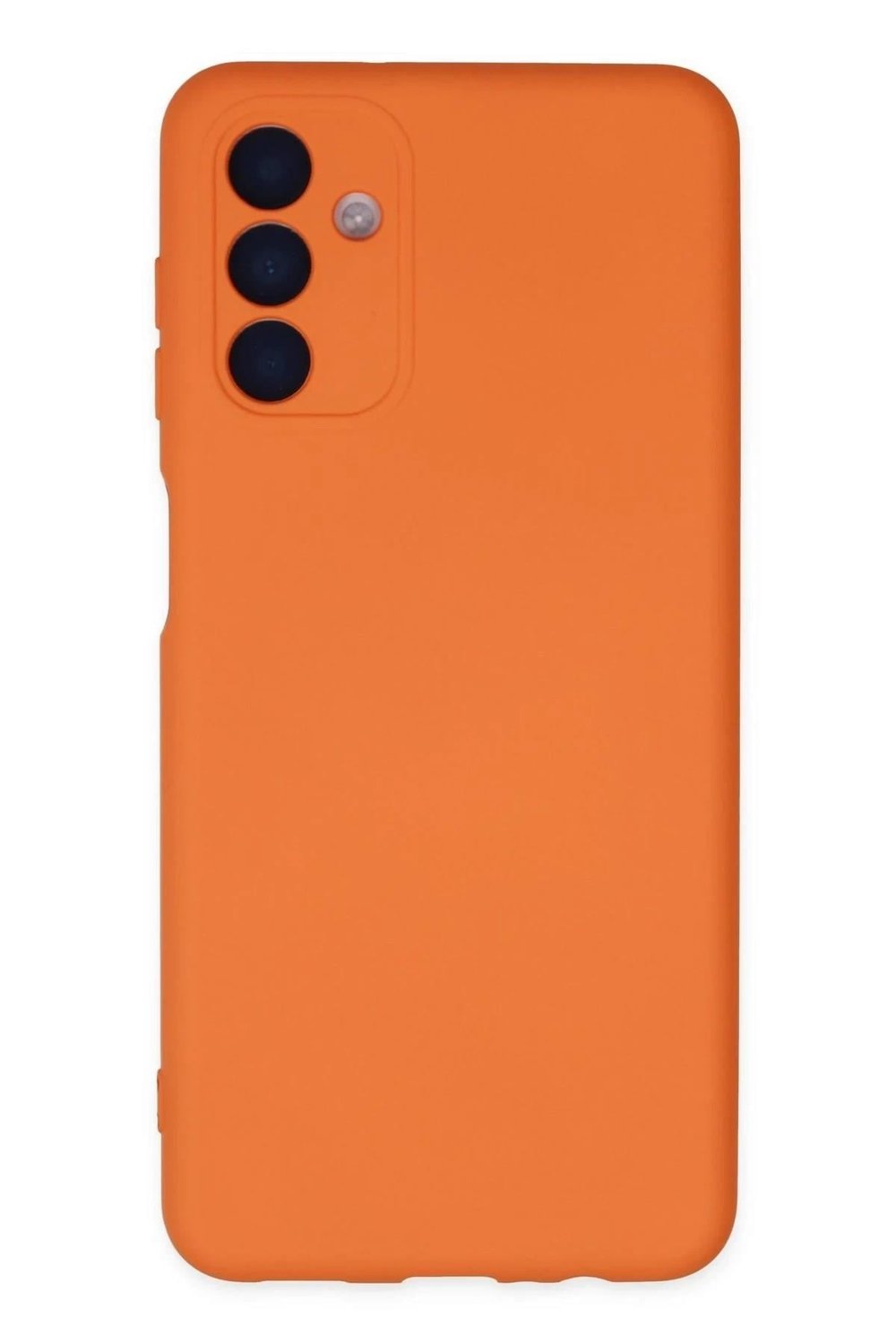 Mey İthalat®  Samsung Galaxy A04S Kılıf Nano içi Kadife Silikon - Turuncu