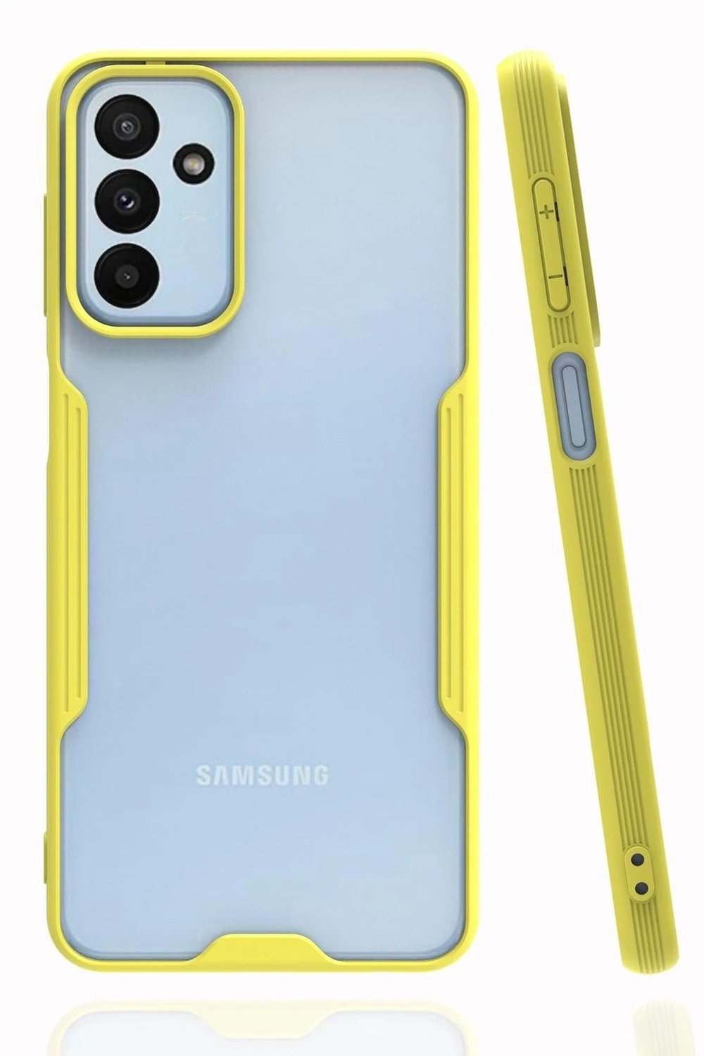 Mey İthalat®  Samsung Galaxy A04S Kılıf Platin Silikon - Sarı