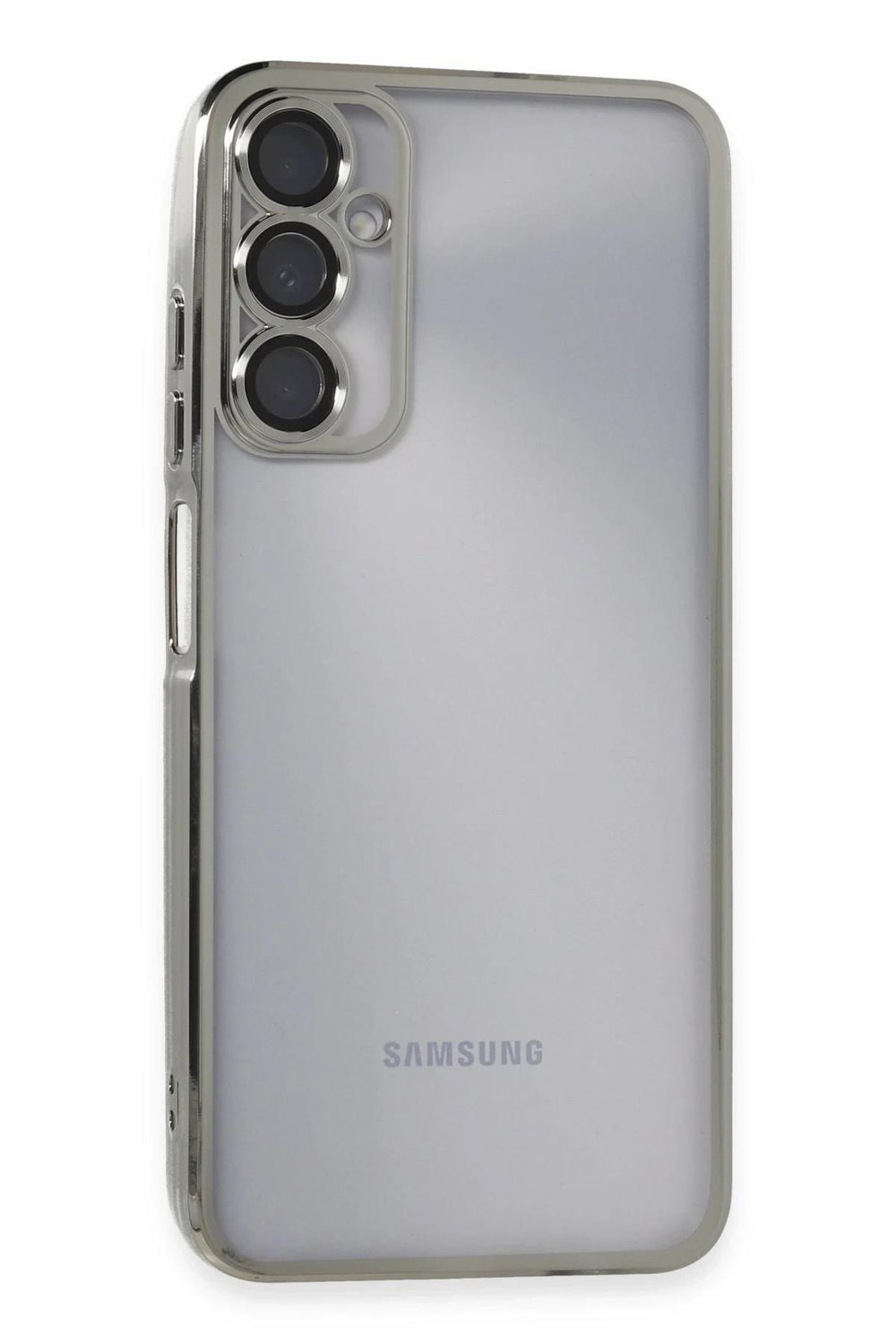 Mey İthalat®  Samsung Galaxy A05S Kılıf  Lensli Silikon - Gümüş