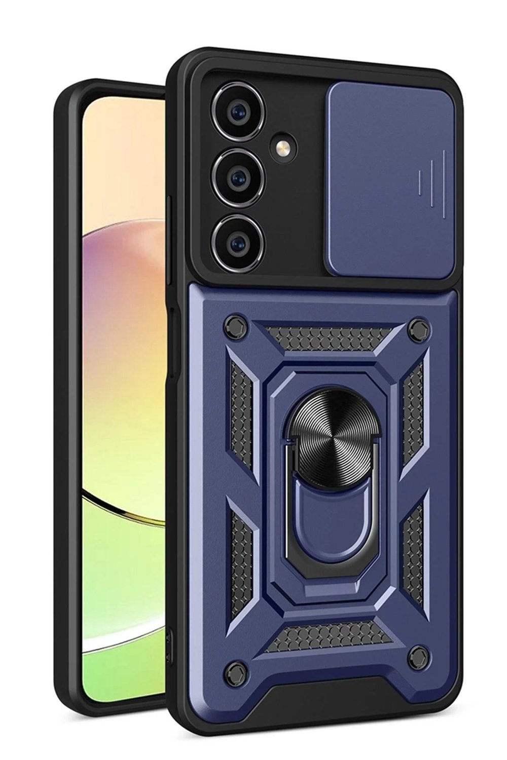 Mey İthalat®  Samsung Galaxy A05S Kılıf Pars Lens Yüzüklü Silikon - Lacivert