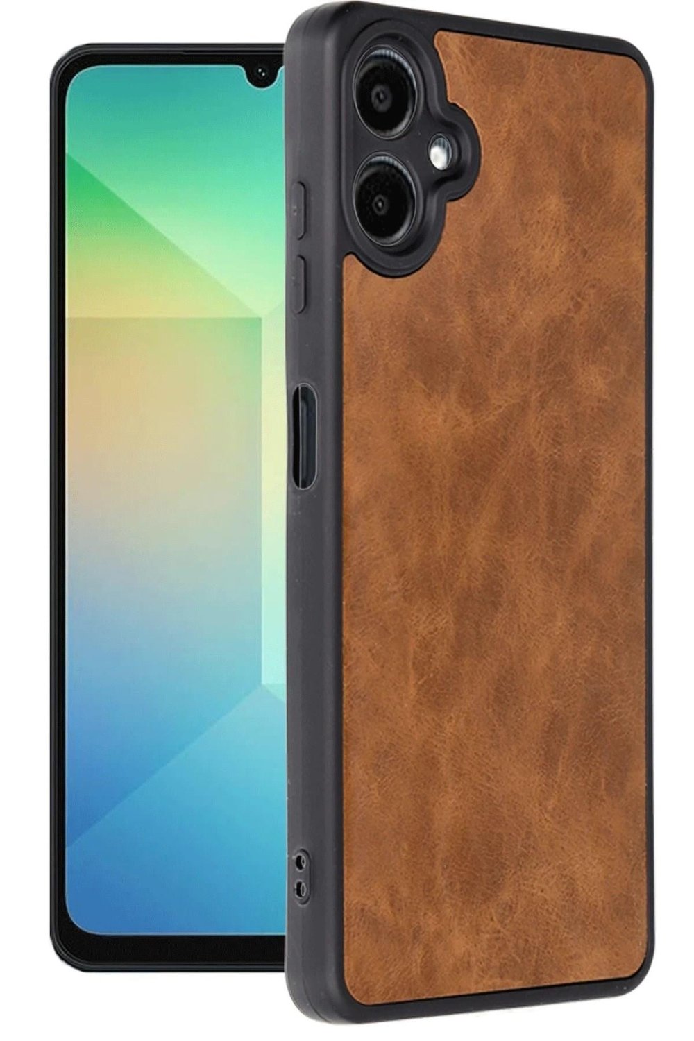 Mey İthalat®  Samsung Galaxy A06 Kılıf Aras Deri Kapak - Taba