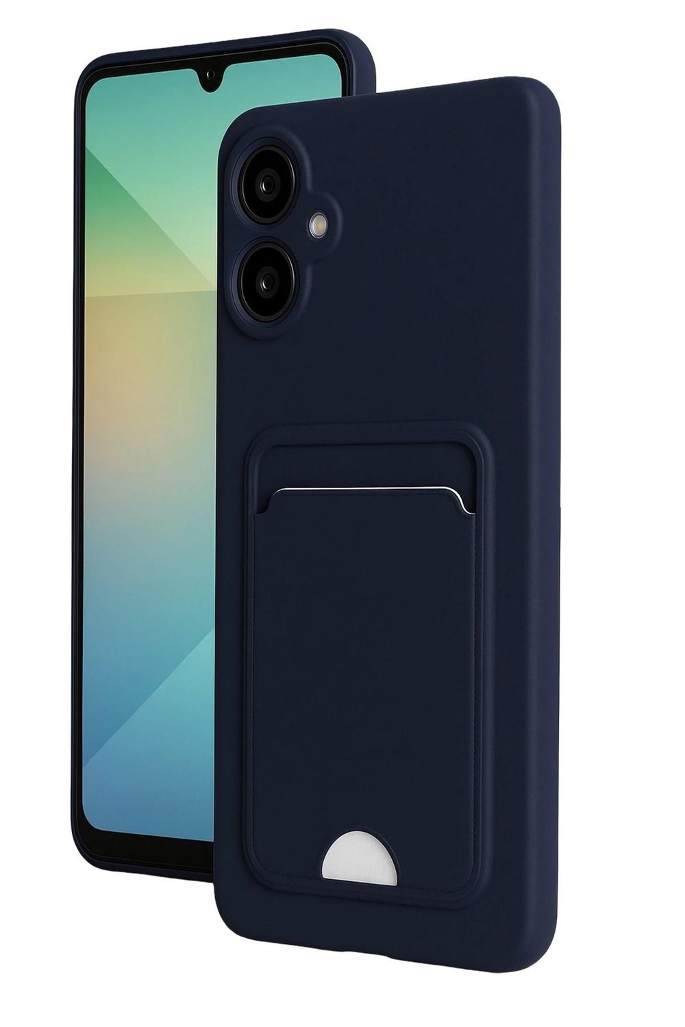Mey İthalat®  Samsung Galaxy A06 Kılıf Kelvin Kartvizitli Silikon - Lacivert
