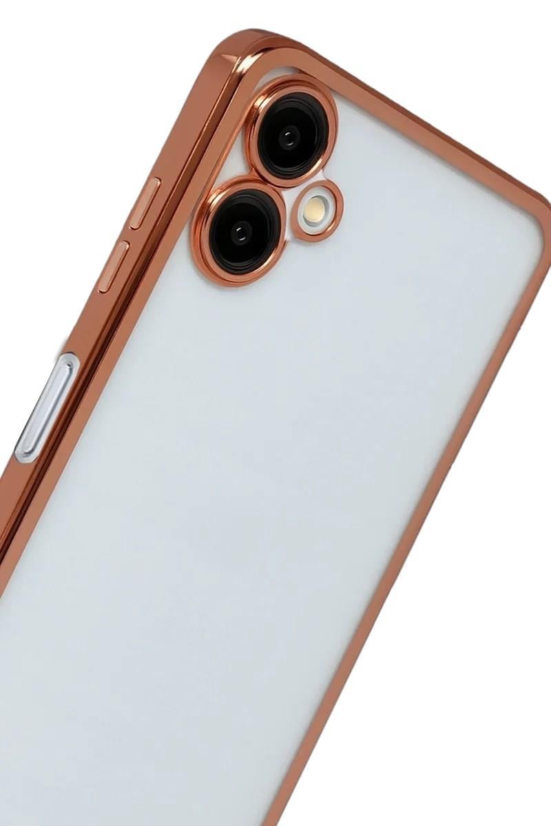 Mey İthalat®  Samsung Galaxy A07 4G  Lensli Silikon - Çöl Titanyum