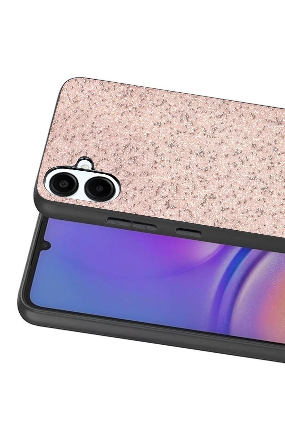 Mey İthalat®  Samsung Galaxy A07 4G Bright Simli Kapak - Pembe