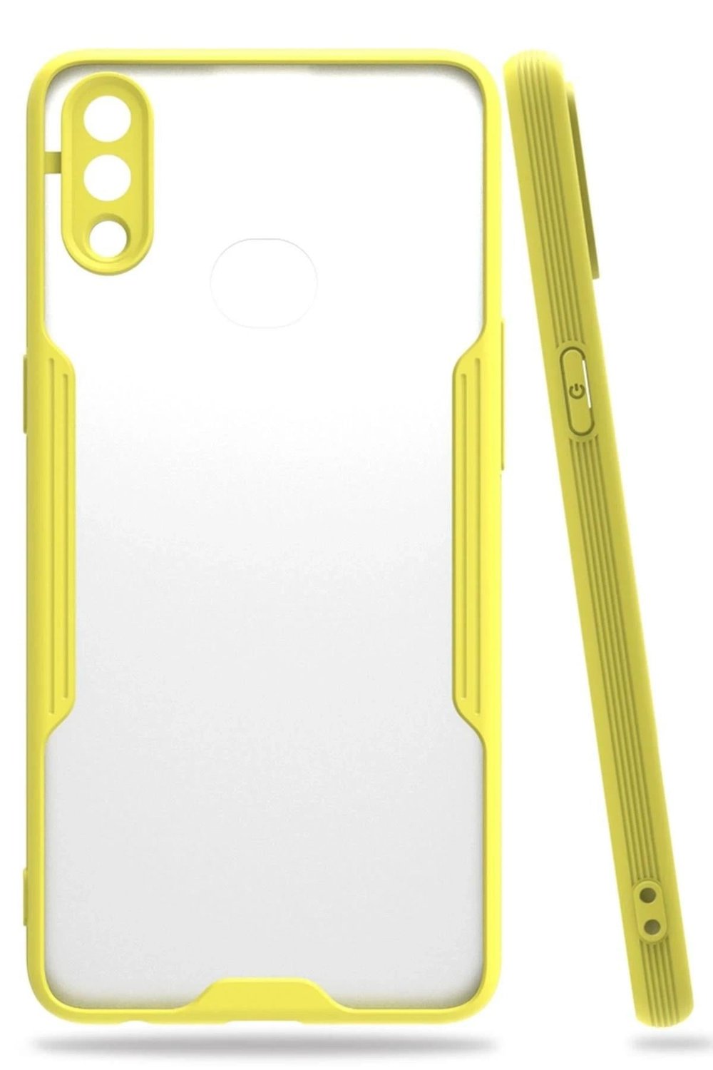Mey İthalat®  Samsung Galaxy A10S Kılıf Platin Silikon - Sarı