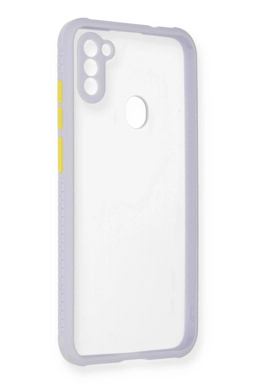 Mey İthalat®  Samsung Galaxy A11 Kılıf Miami Şeffaf Silikon - Lila