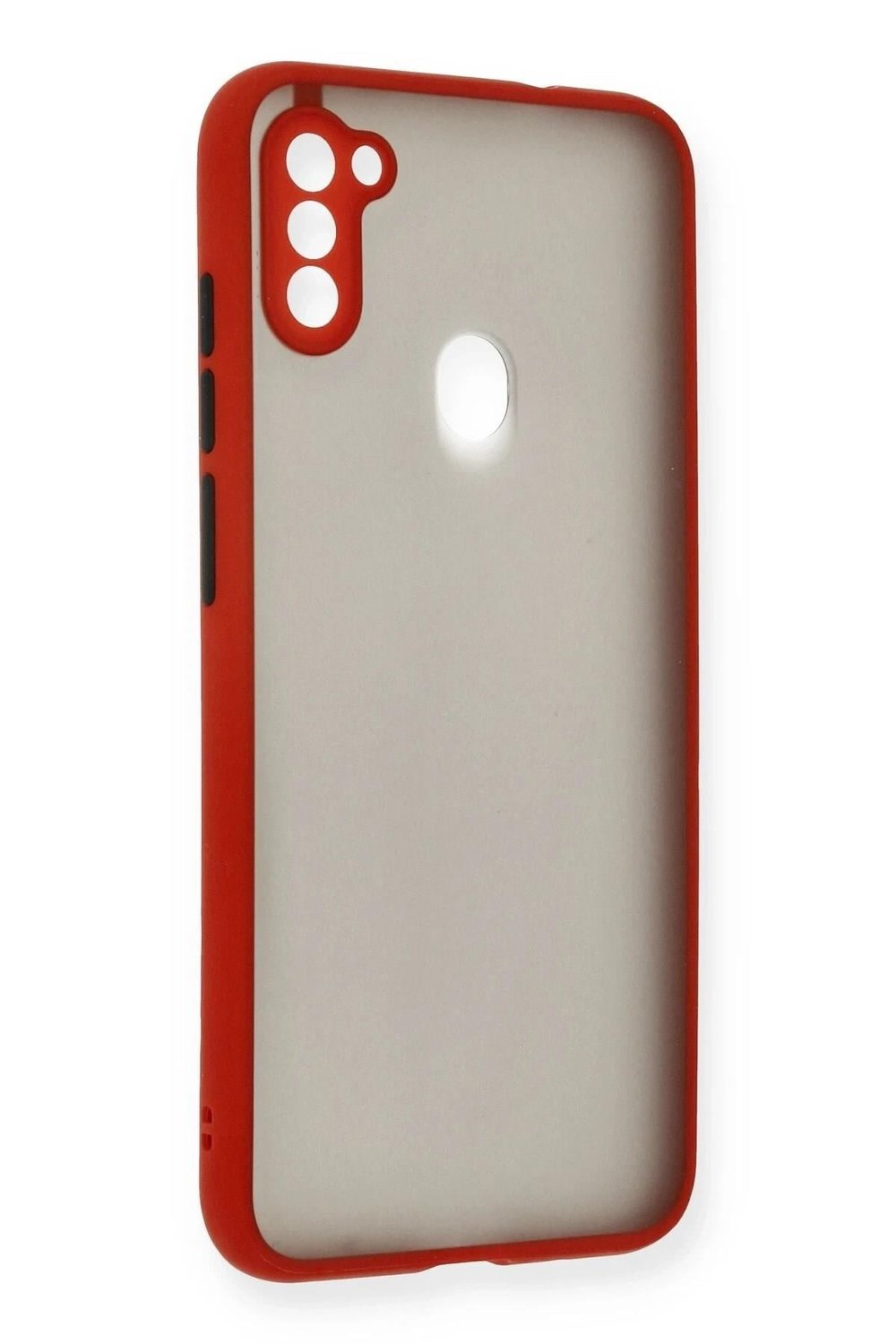 Mey İthalat®  Samsung Galaxy A11 Kılıf Montreal Silikon Kapak - Kırmızı