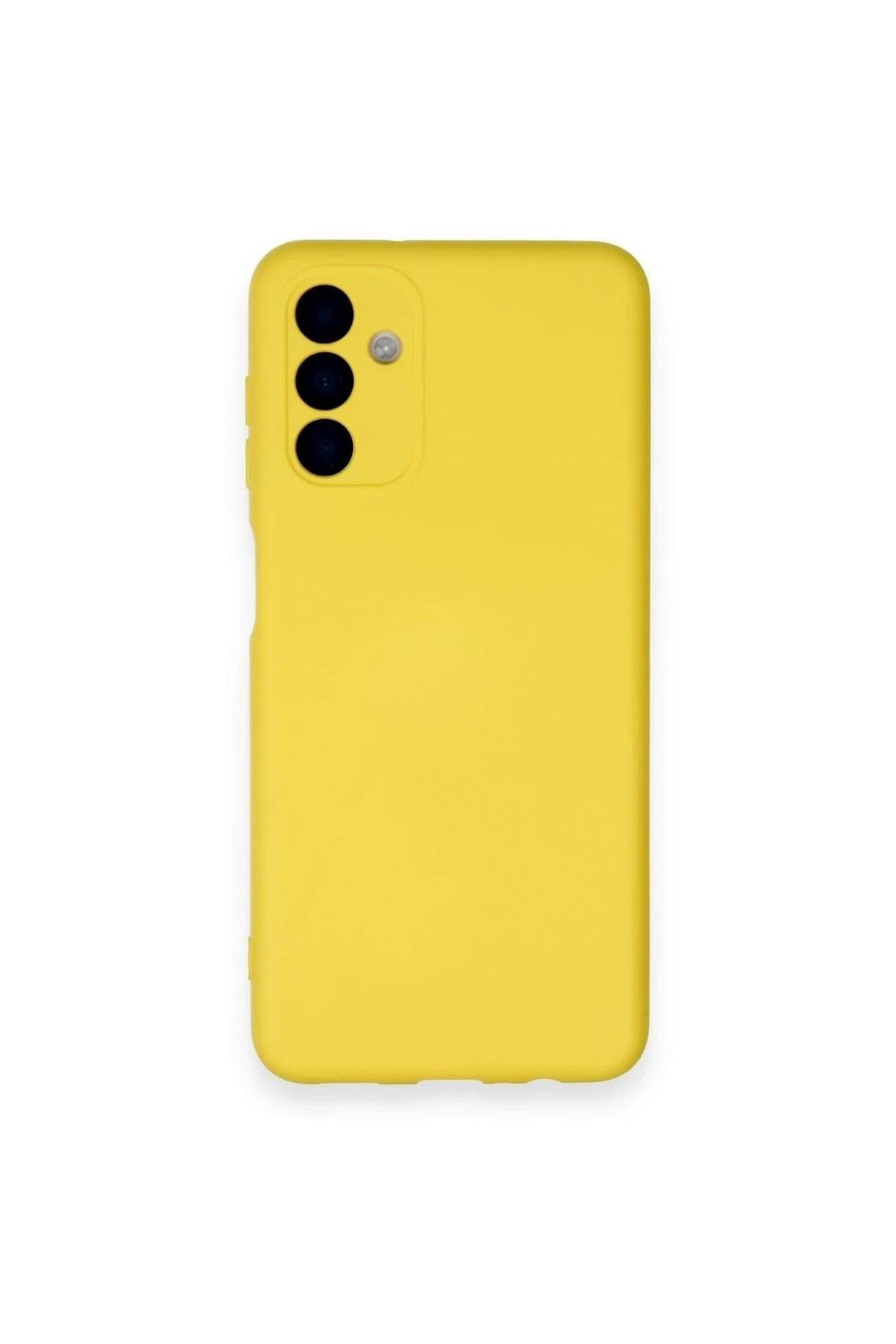 Mey İthalat®  Samsung Galaxy A14 4G Kılıf Nano içi Kadife Silikon - Sarı