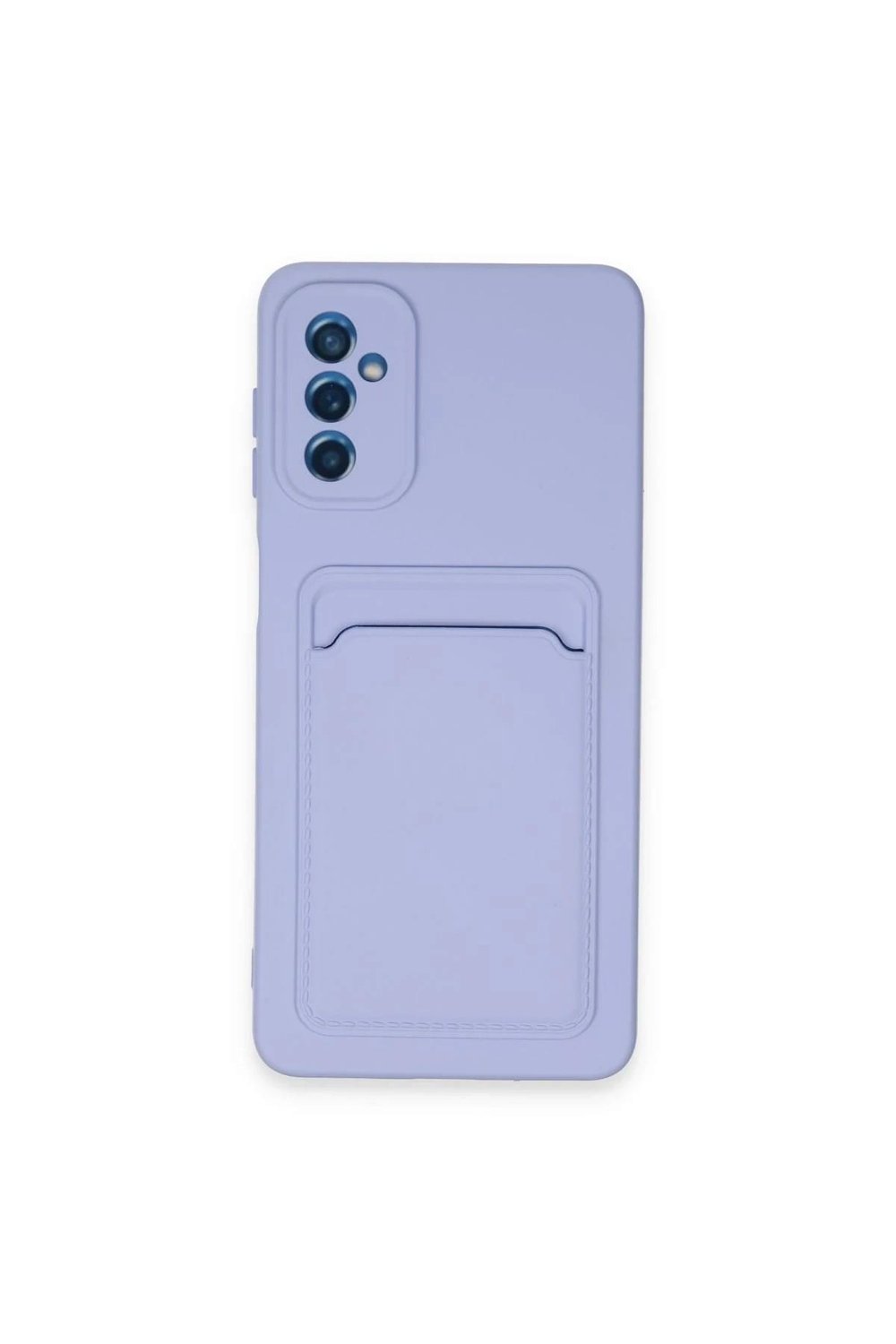 Mey İthalat®  Samsung Galaxy A14 4G Kılıf Kelvin Kartvizitli Silikon - Lila