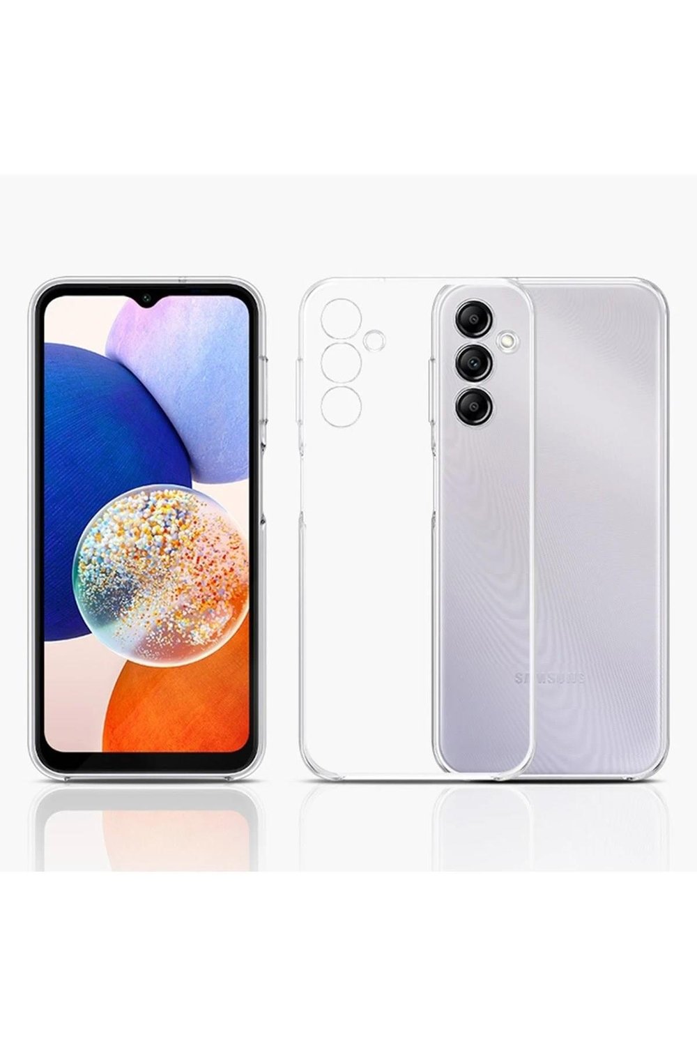 Mey İthalat®  Samsung Galaxy A14 4G Kılıf Lüx Şeffaf Silikon