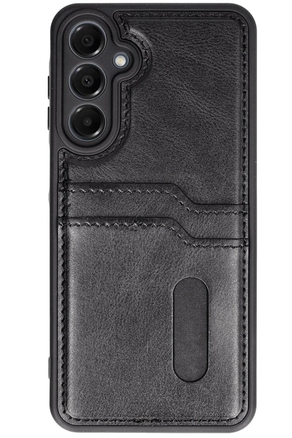 Mey İthalat®  Samsung Galaxy A16 5G Kılıf Sara Kartvizitli Deri Kılıf - Siyah
