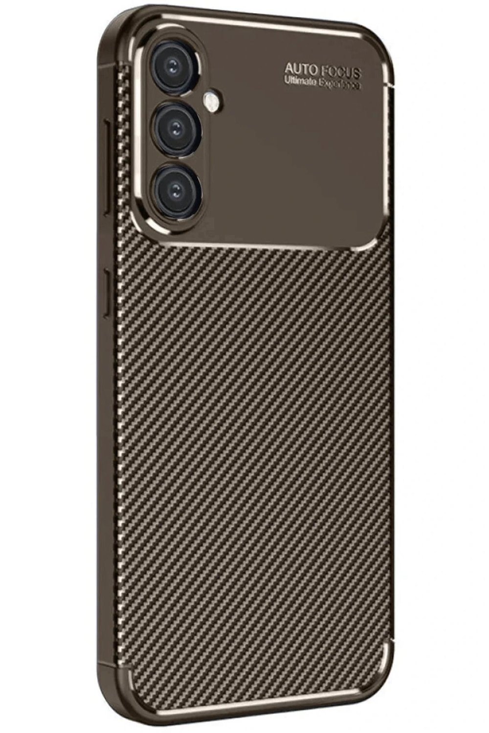 Mey İthalat®  Samsung Galaxy A16 5G Kılıf Auto Focus Karbon Kapak - Kahverengi