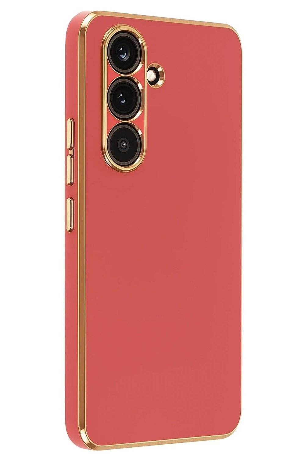 Mey İthalat®  Samsung Galaxy A17 5G Volet Silikon - Kırmızı