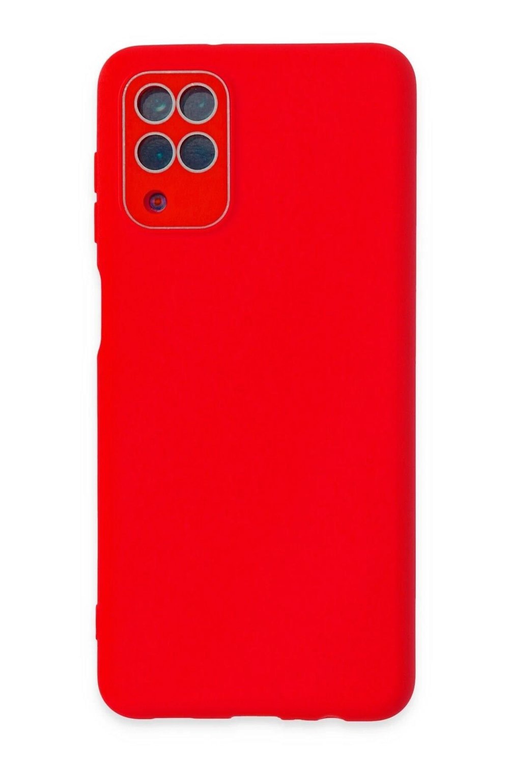 Mey İthalat®  Samsung Galaxy A22 Kılıf Lansman Glass Kapak - Kırmızı