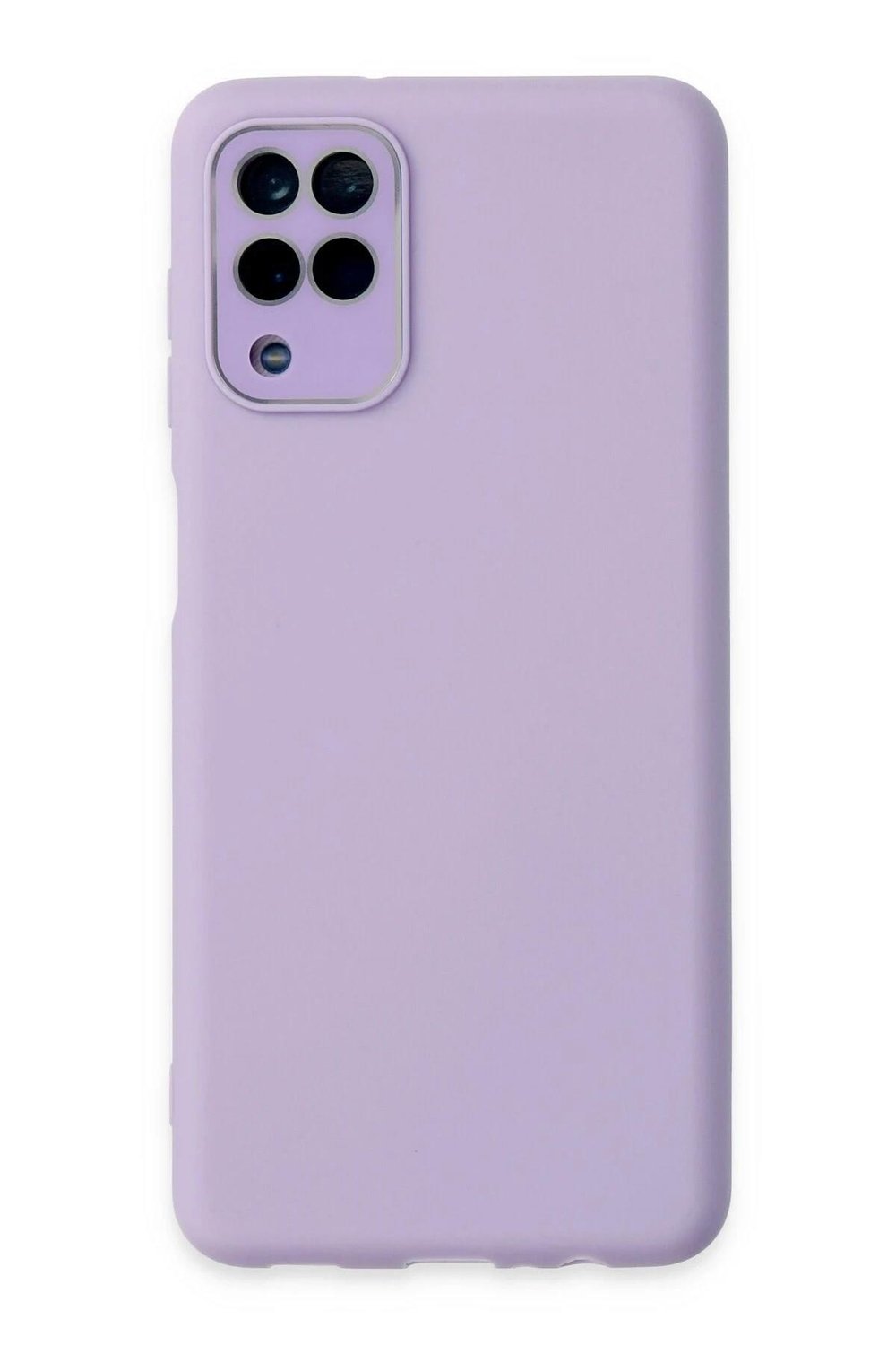 Mey İthalat®  Samsung Galaxy A22 Kılıf Lansman Glass Kapak - Lila