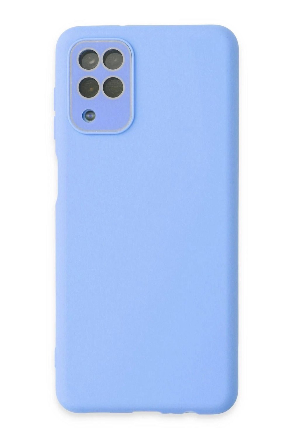 Mey İthalat®  Samsung Galaxy A22 Kılıf Lansman Glass Kapak - Mavi