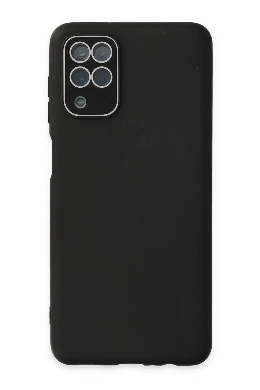 Mey İthalat®  Samsung Galaxy A22 Kılıf Lansman Glass Kapak - Siyah