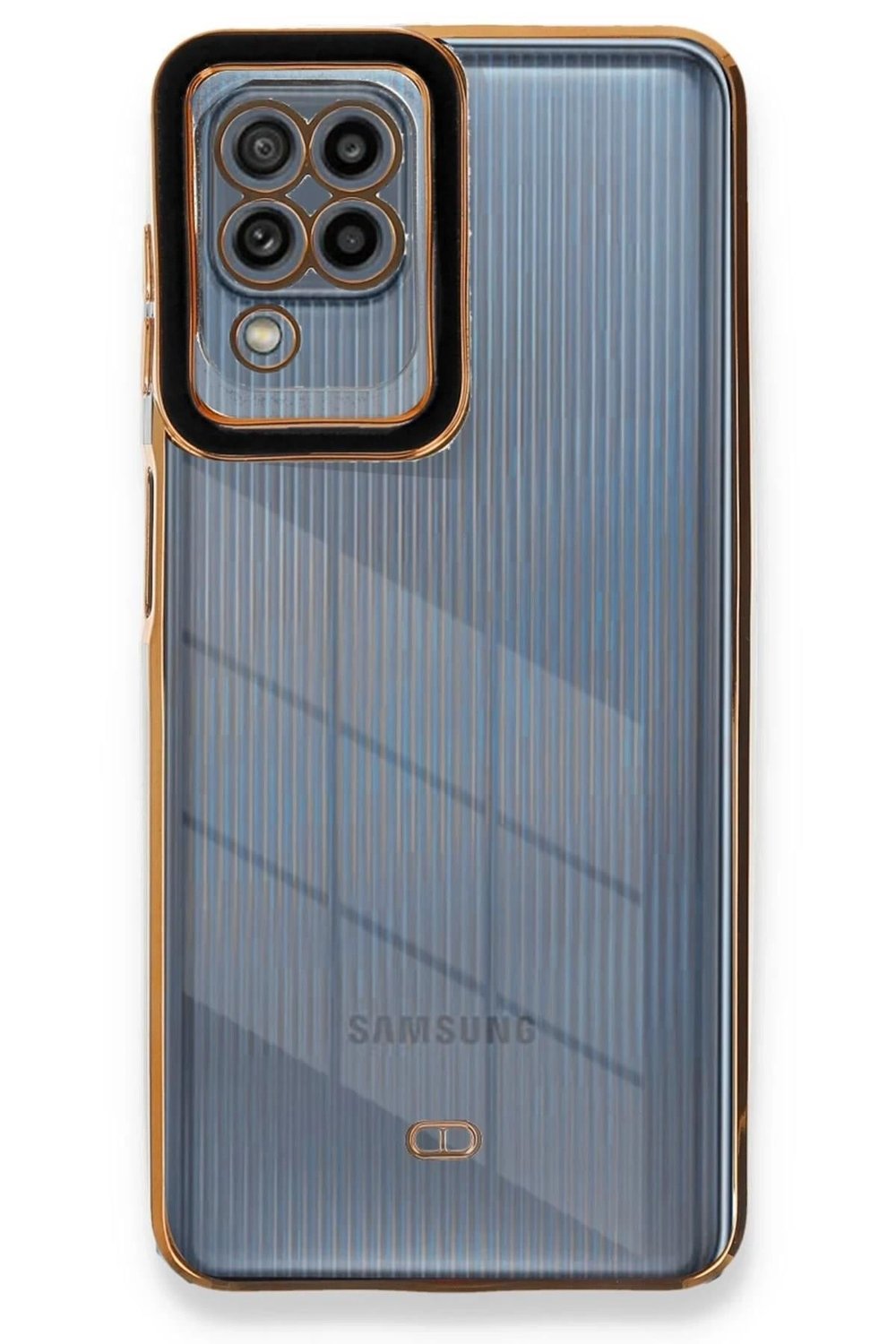 Mey İthalat®  Samsung Galaxy A22 Kılıf Liva Lens Silikon - Siyah