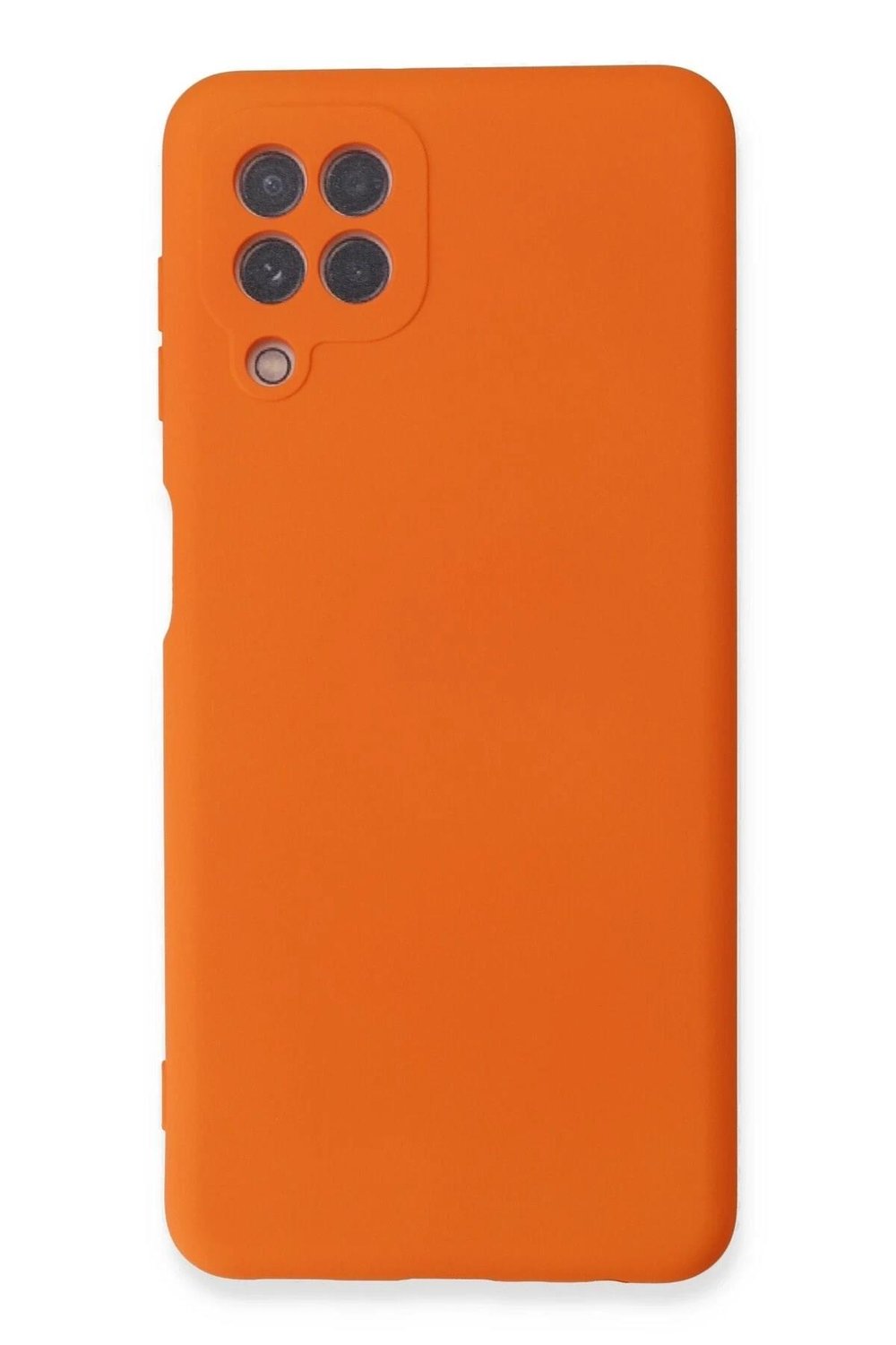 Mey İthalat®  Samsung Galaxy A22 Kılıf Nano içi Kadife Silikon - Turuncu